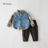 Beibei City Korean Version Boys' Autumn Shirt Vest Three-piece Set, Children's Pants Set, Children's Clothing QT-3021 details Picture
